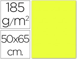 Cartulina Guarro 50x65cm. 185g/m² amarillo limón